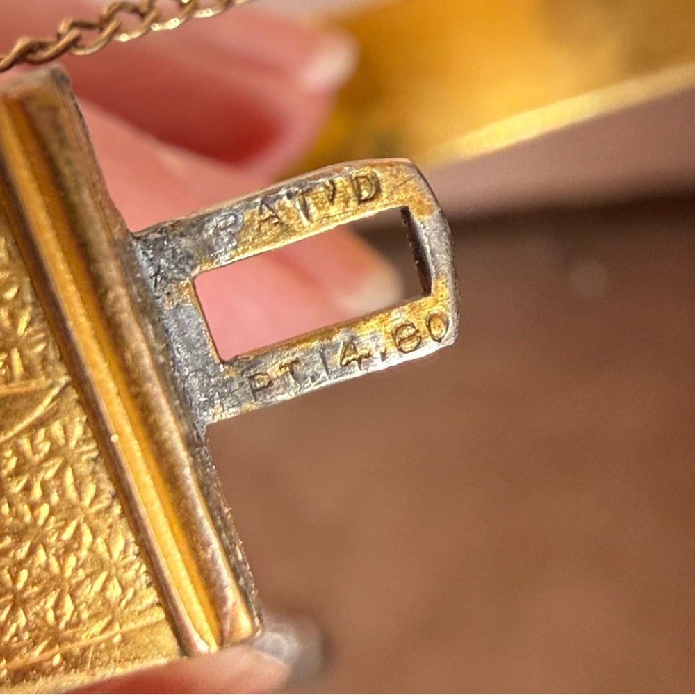 Antique Victorian 1880 stamped Gold plated Floral Etched Bangle Bracelet - Picture 4 of 16